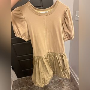 Tan English Factory bubble dress